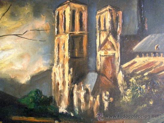 Arte: NOTRE DAME. OLEO S/LIENZO - Foto 2