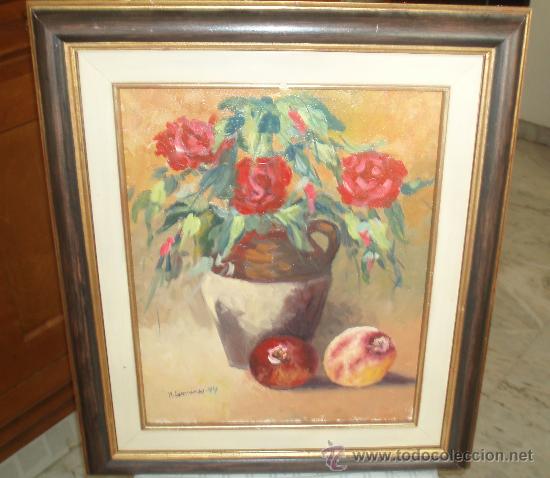Arte: cuadro jarron con flores - Foto 1
