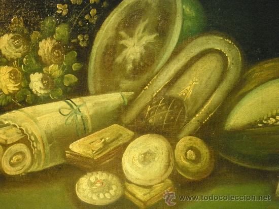 Arte: BODEGON DE FLORES Y FRUTOS DEL XIX - Foto 2