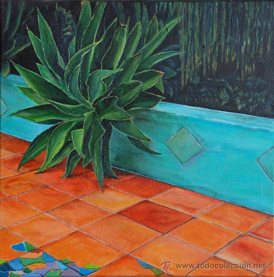 Arte: Oleo Jardin,40 x 40 cm - Foto 1