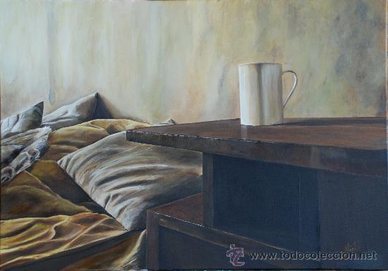 Arte: Oleo sobre lienzo, Bodegon mesa, jarra y cojines - Foto 1
