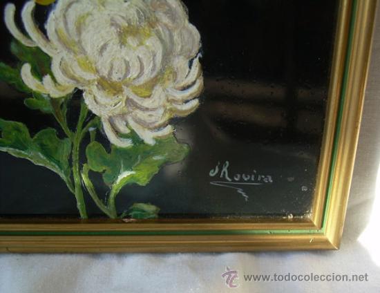 Arte: PRECIOSAS DALIAS PINTADAS SOBRE CRISTAL - Foto 2