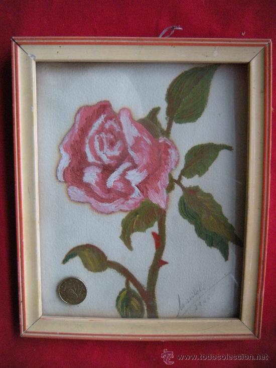 Arte: ROSA. OLEO SOBRE PAPEL. CUADRO - Foto 1