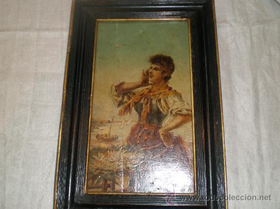 Arte: oleo sobre tabla pescadera - Foto 1