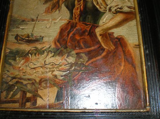 Arte: oleo sobre tabla pescadera - Foto 5