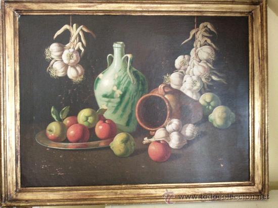 Arte: Cuadro &oacute;leo lienzo bodeg&oacute;n Manuel Ventura Mill&aacute;n - Foto 2