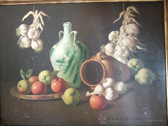 Arte: Cuadro &oacute;leo lienzo bodeg&oacute;n Manuel Ventura Mill&aacute;n - Foto 4