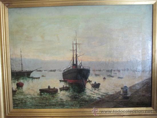 Arte: Cuadro marina fin del siglo XIX - Foto 2