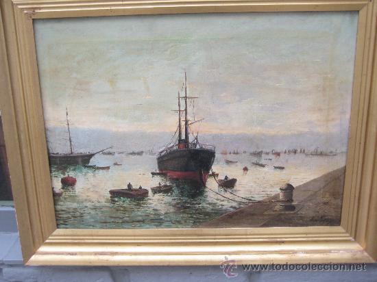 Arte: Cuadro marina fin del siglo XIX - Foto 6