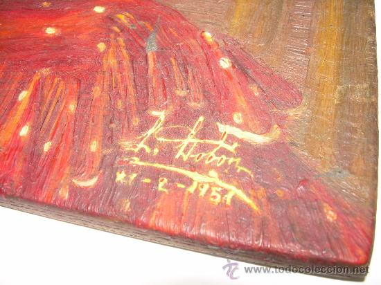 Arte: BONITO OLEO SOBRE TABLA DE ROBLE. - Foto 3