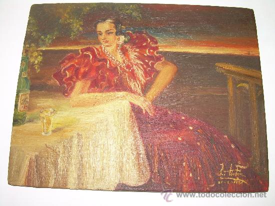 Arte: BONITO OLEO SOBRE TABLA DE ROBLE. - Foto 4