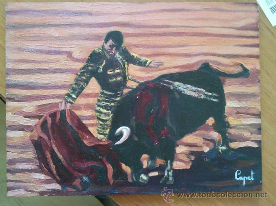 Arte: Oleo sobre tabla Pase de Pecho - Foto 1
