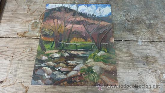 Arte: anonimo. oleo sobre tablex. paisaje. - Foto 1