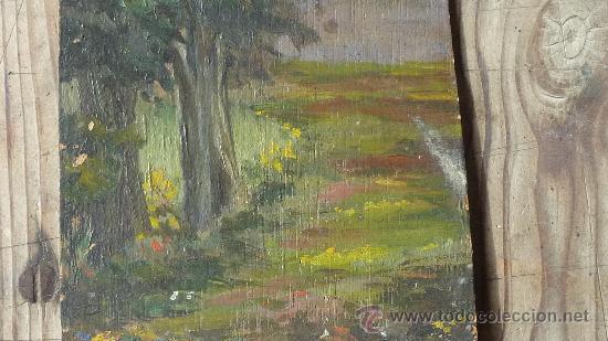 Arte: anonimo. oleo sobre tabla. Paisaje. - Foto 2