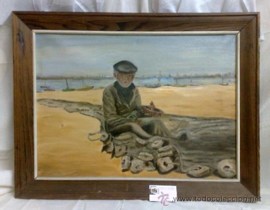 Arte: OLEO / LIENZO, .-PESCADOR.- - Foto 12