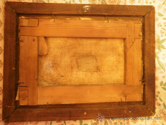 Arte: Cuadro antiguo con escena de dos j&oacute;venes. - Foto 4