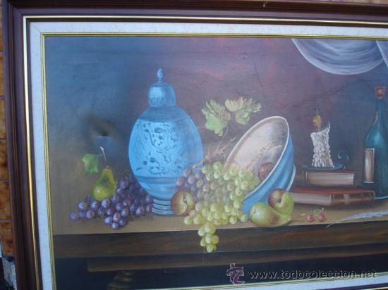 Arte: cuadro pintado al oleo bodegon con autor - Foto 4