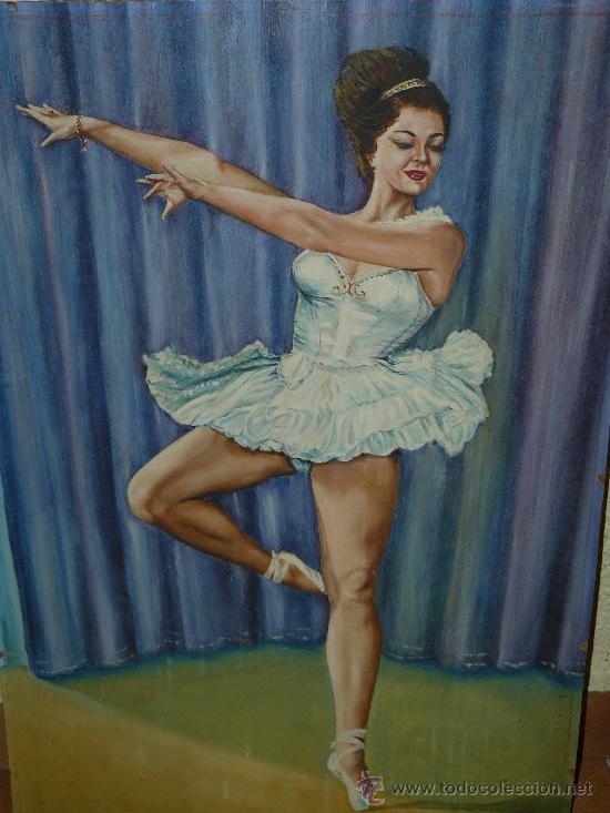 Arte: OLEO / TABLEX - ILEGIBLE - BAILARINA - Foto 1
