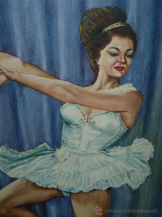Arte: OLEO / TABLEX - ILEGIBLE - BAILARINA - Foto 2