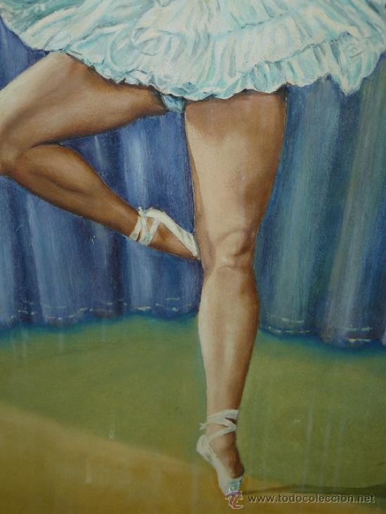 Arte: OLEO / TABLEX - ILEGIBLE - BAILARINA - Foto 3