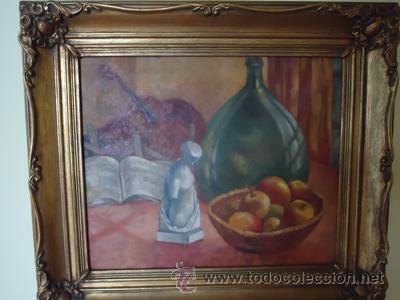 Arte: Cuadro al oleo. Bodegon. - Foto 1