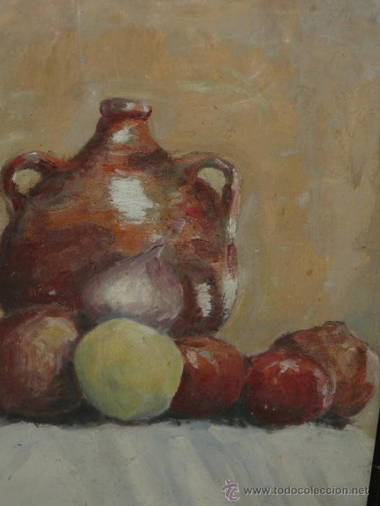 Arte: OLEO / PAPEL - AN&Oacute;NIMO - BODEGON - CER&Aacute;MICA Y FRUTAS - Foto 2