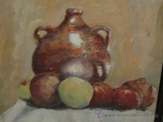 Arte: OLEO / PAPEL - AN&Oacute;NIMO - BODEGON - CER&Aacute;MICA Y FRUTAS - Foto 3