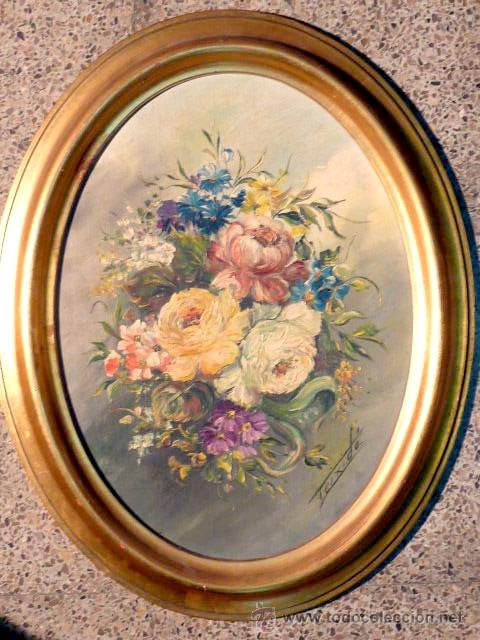 Arte: &oacute;leo sobre t&aacute;blex.teixido.Flores - Foto 1