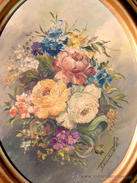 Arte: &oacute;leo sobre t&aacute;blex.teixido.Flores - Foto 2