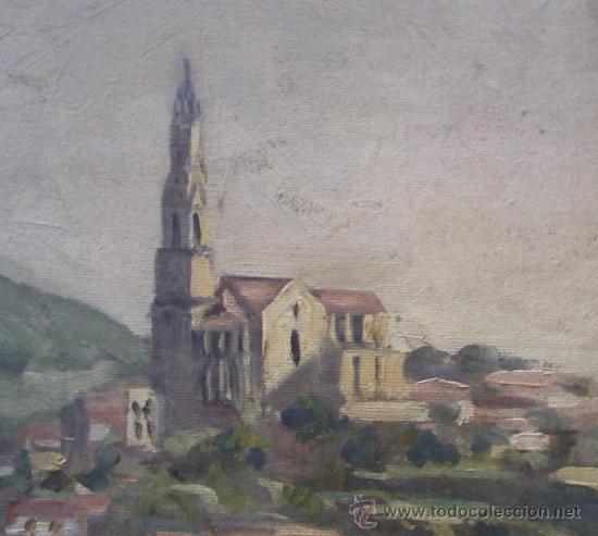 Arte: &Oacute;leo sobre tablex an&oacute;nimo (Castellar del Valles) - Foto 2