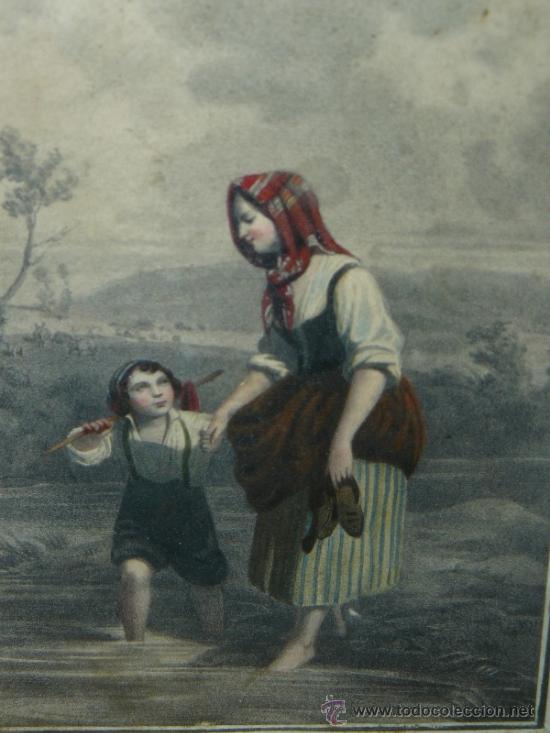 Arte: L&Aacute;MINA - AN&Oacute;NIMO - MADRE E HIJO - Foto 3