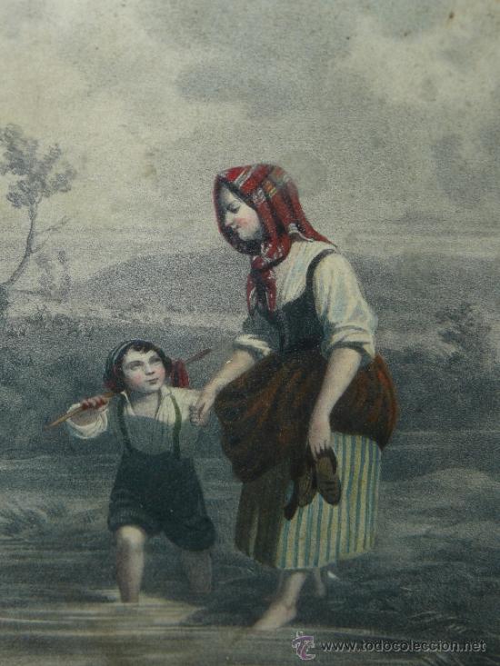Arte: L&Aacute;MINA - AN&Oacute;NIMO - MADRE E HIJO - Foto 4