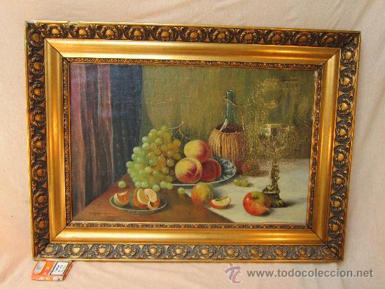 Arte: BODEGON ORIGINAL FIRMADO SOBRE LIENZO - Foto 1
