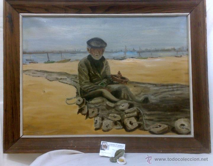 Arte: OLEO / LIENZO, .-PESCADOR.- - Foto 6