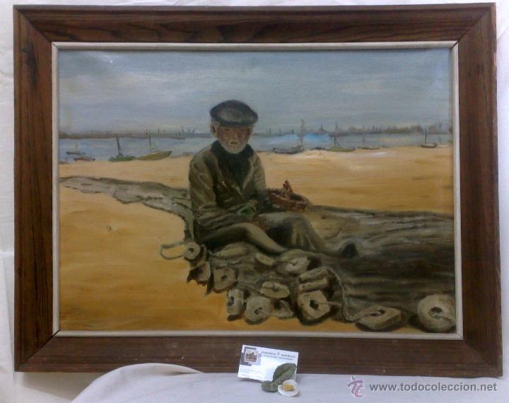 Arte: OLEO / LIENZO, .-PESCADOR.- - Foto 14