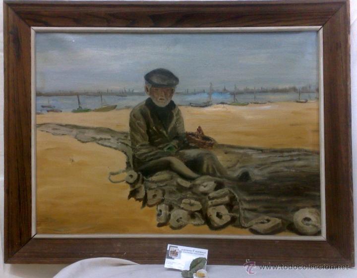 Arte: OLEO / LIENZO, .-PESCADOR.- - Foto 2