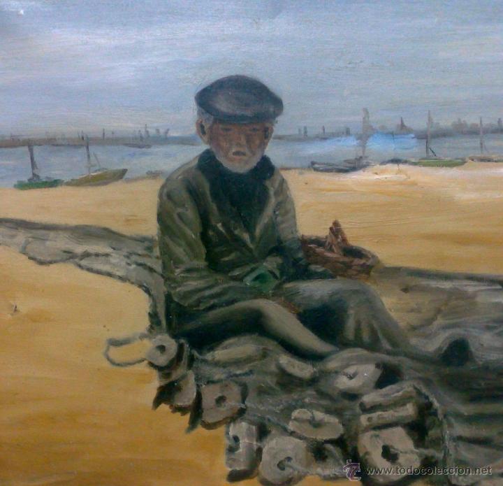 Arte: OLEO / LIENZO, .-PESCADOR.- - Foto 5