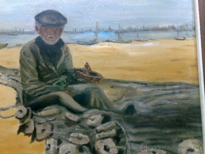 Arte: OLEO / LIENZO, .-PESCADOR.- - Foto 11