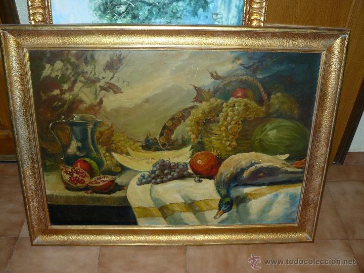 Arte: OLEO / TELA - ILEGIBLE - 1957 - BODEGÓN