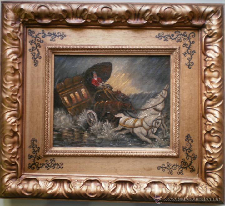Arte: CARROZA DE CABALLOS EN ESTAMPIDA - MATEO - Foto 1