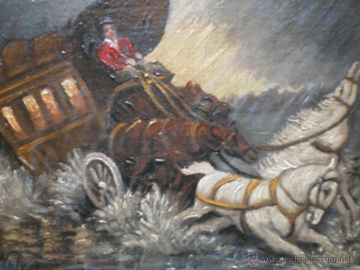 Arte: CARROZA DE CABALLOS EN ESTAMPIDA - MATEO - Foto 3