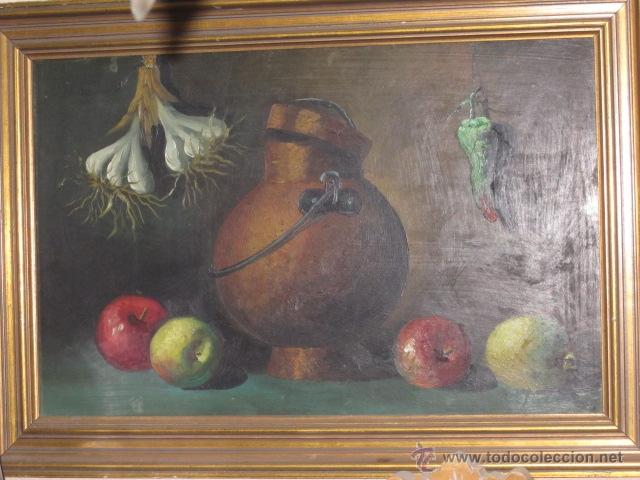 Kunst: BODEGON DE FRUTAS. OLEO.