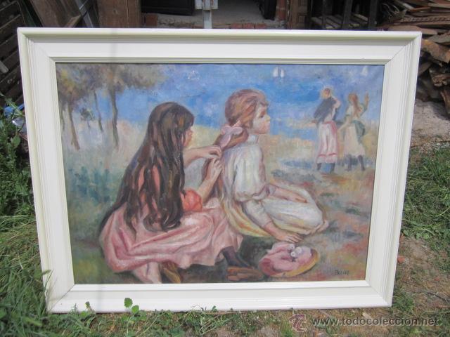 Arte: Pintura oleo grande, medida 100 x 74 cm. firmado Paco Cop. enmarcado medida 117 x 91 cm.