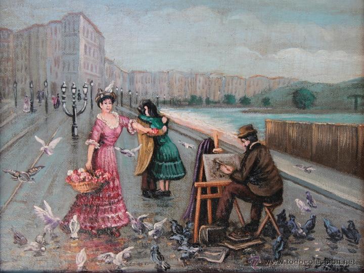 Arte: MIRALLES-ROMANTICO CUADRO - Foto 3