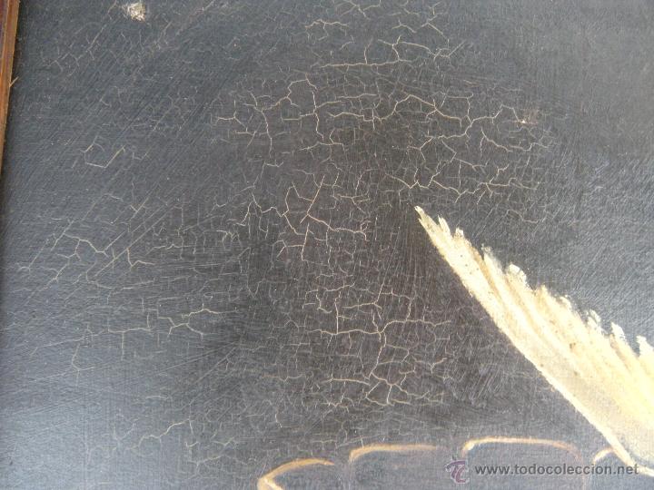 Arte: ANTIGUO CUADRO OLEO SOBRE TABLA - Foto 7