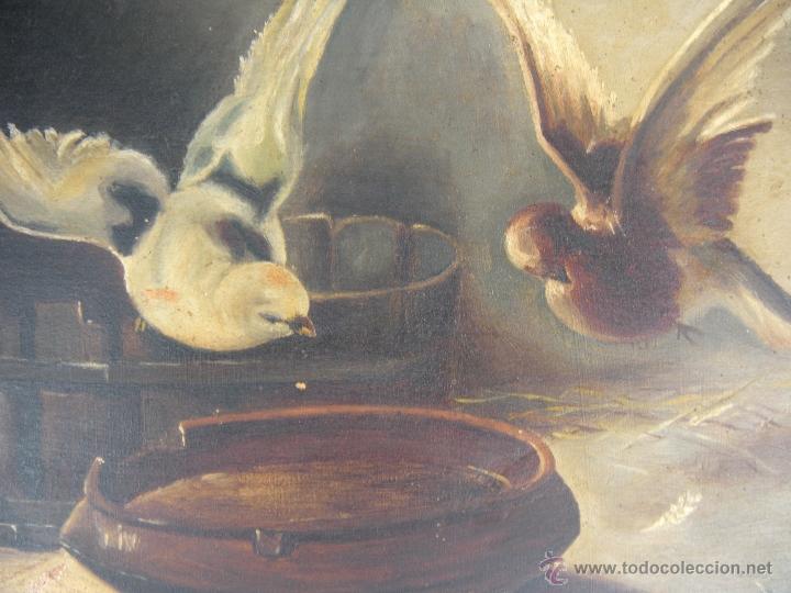 Arte: ANTIGUO CUADRO OLEO SOBRE TABLA - Foto 9