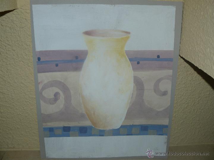 Arte: ACRILICO - FDO T . FONT - JARRON Y GRECA - Foto 1