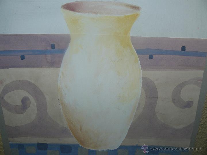 Arte: ACRILICO - FDO T . FONT - JARRON Y GRECA - Foto 2