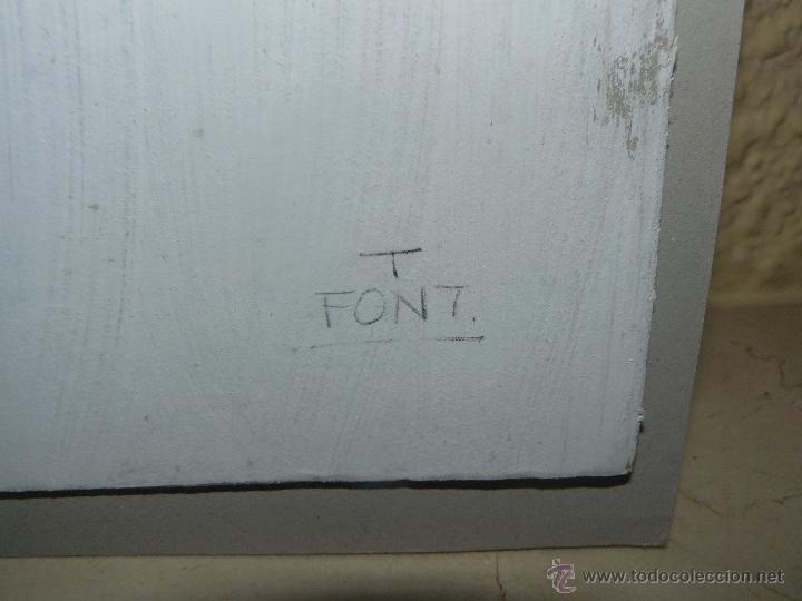 Arte: ACRILICO - FDO T . FONT - JARRON Y GRECA - Foto 3