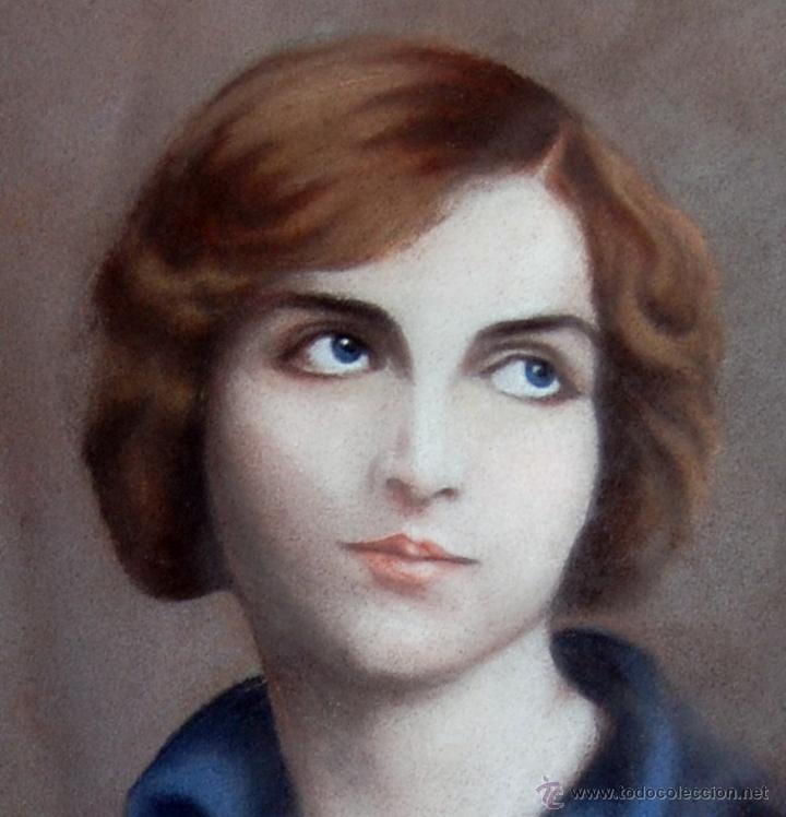 Retrato Femenino De Una Bella Mujer Art Deco Comprar Pintura Al